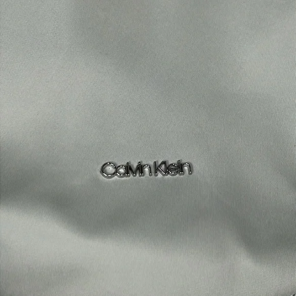 Calvin Klein Beige Canvas Crossbody Bag Purse w Guitar Strap - Picture 3 of 9